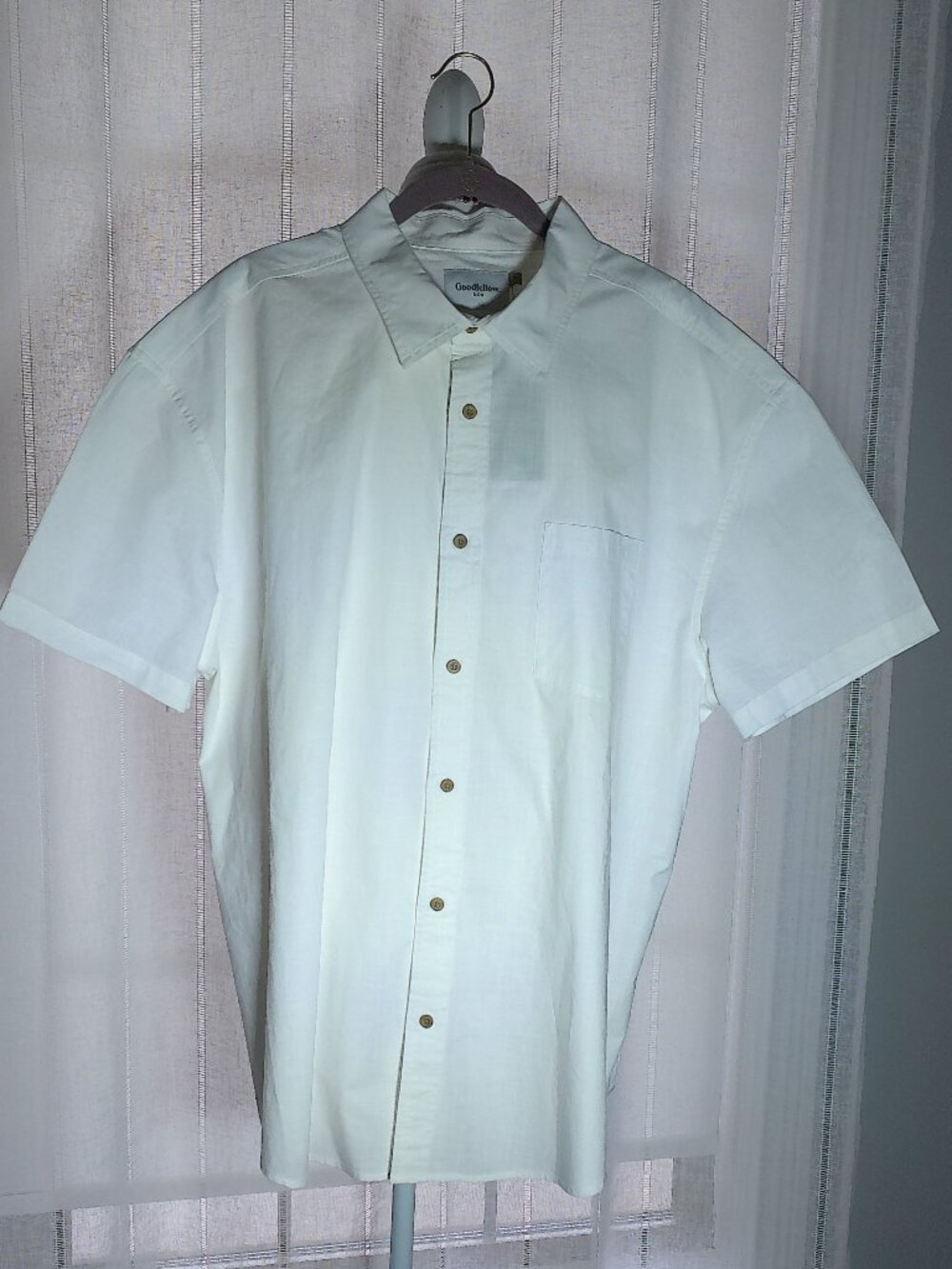 GOODIELLOW & CO NWT Men's Short Sleeve Button Down White Shirt XL